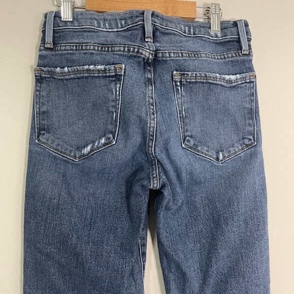 Frame Womens Jeans Size 25 Blue Le Nouveau Straight Distressed Denim Bottoms - Picture 6 of 12